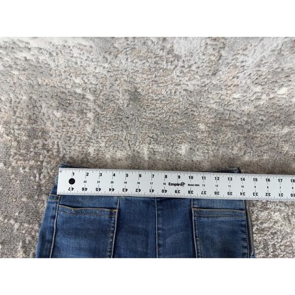 Anthropologie Pilcro Letterpress Sz 25 High-Rise Jeans Cropped Bootcut Side Zip - Picture 8 of 13